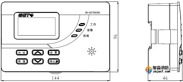 DH-GSTN5300/3探测器信号处理模块外形示意图