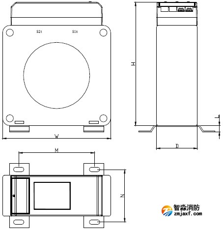 DH-GSTN5300/7探测器传感器外形示意图