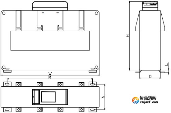 DH-GSTN5300/22F探测器传感器外形示意图