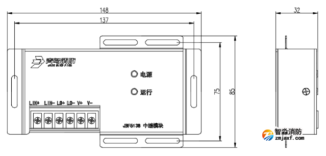 JBF5138中继模块安装接线说明