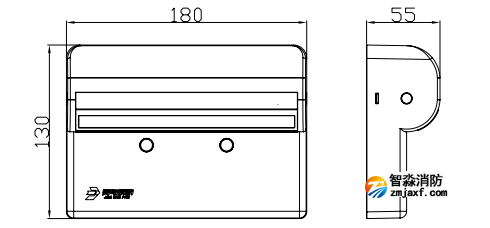 J-ZFJC-E3W-17B2壁挂应急照明灯具外观尺寸