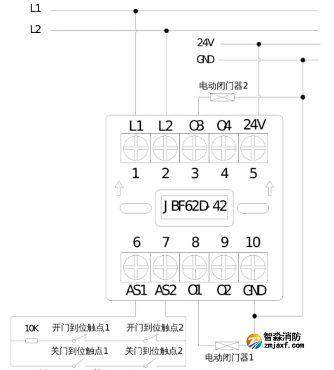 JBF62D-42输入/输出接口模块接线图
