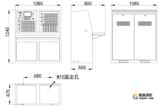 JB-TT-JBF-11SF-C火灾报警控制器（联动型）外观尺寸