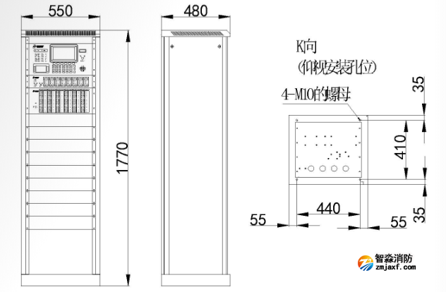 JB-TG-JBF-11SF-C火灾报警控制器外观尺寸