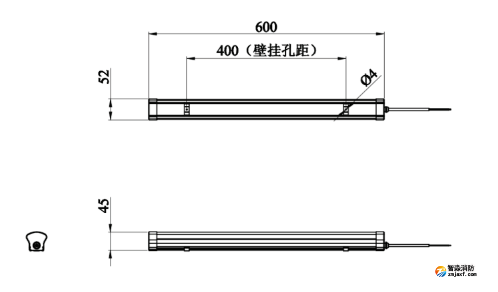 J-ZFJC-E9W-17Z4A集中电源集中控制型消防应急照明灯具