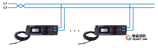 JBF6118测温式电气火灾监控探测器接线图