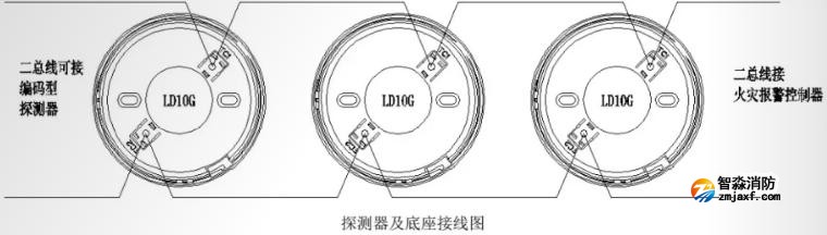 JTY-GM-LD3000G点型光电感烟火灾探测器接线图