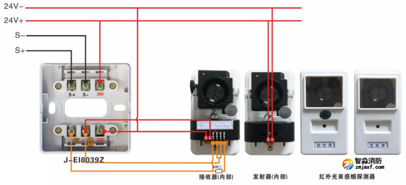 J-EI8032型中继模块接线图