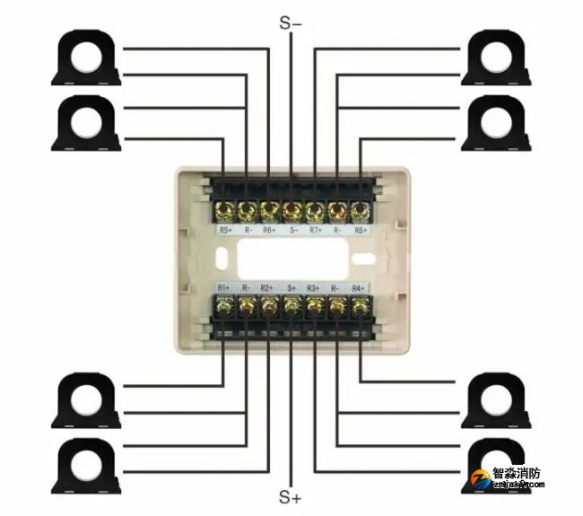 J-EI6714剩余电流式电气火灾监控探测器接线图