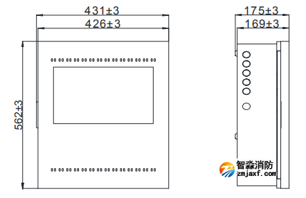 SEC3002火灾报警控制器外形尺寸