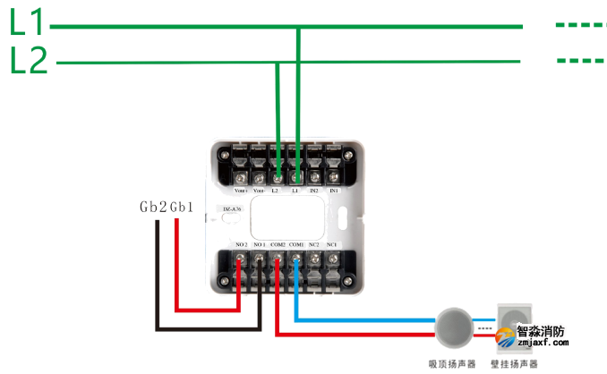 KZJ-A76型输入/输出模块接线图