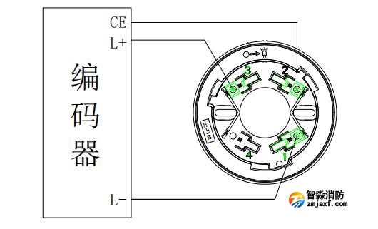 JTY-GD-F311点型光电感烟火灾探测器编码接线图