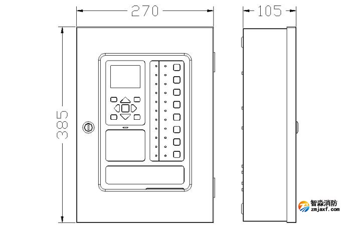 JB-QBL-DH510电气火灾监控设备外形尺寸图