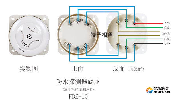 FDZ-10防水探测器底座接线图