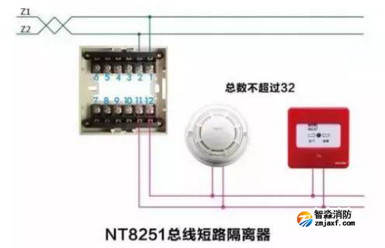 NT8251总线短路隔离器接线图