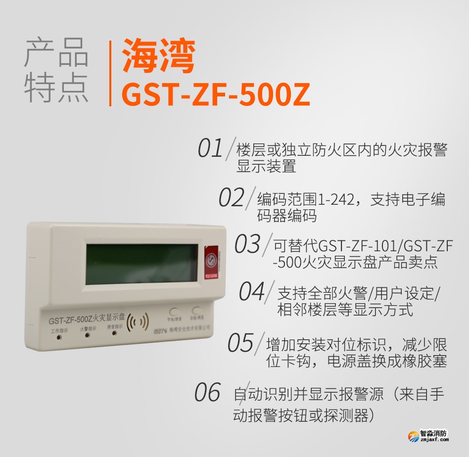 GST-ZF-500Z總線(xiàn)型火災(zāi)顯示盤(pán)特點(diǎn)