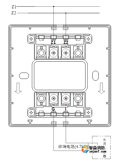 西藏西藏海湾消防GST-LD-8300B输入模块常开无源触点接线图