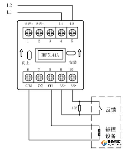 JBF5141A输入输出模块无源输出接线图