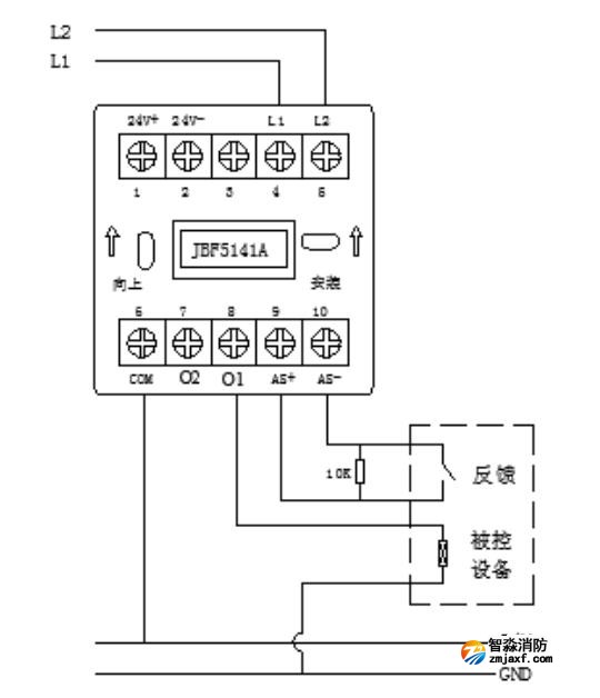 JBF5141A输入输出模块无源输出接线图