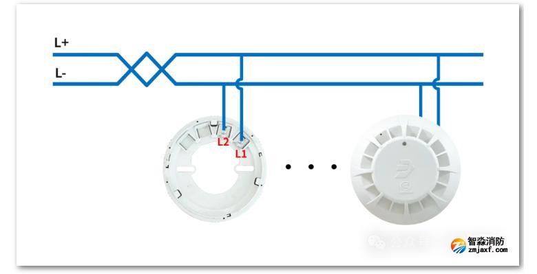 JBF5112点型家用感温火灾探测器接线图