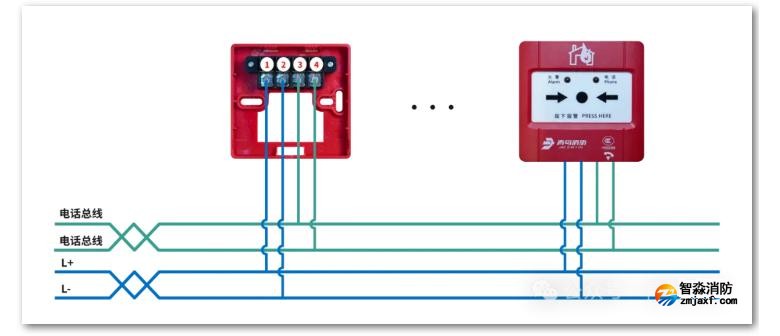 J-SAP-JBF5121-P、J-SAP-JBF5121C-P手动火灾报警按钮接线图