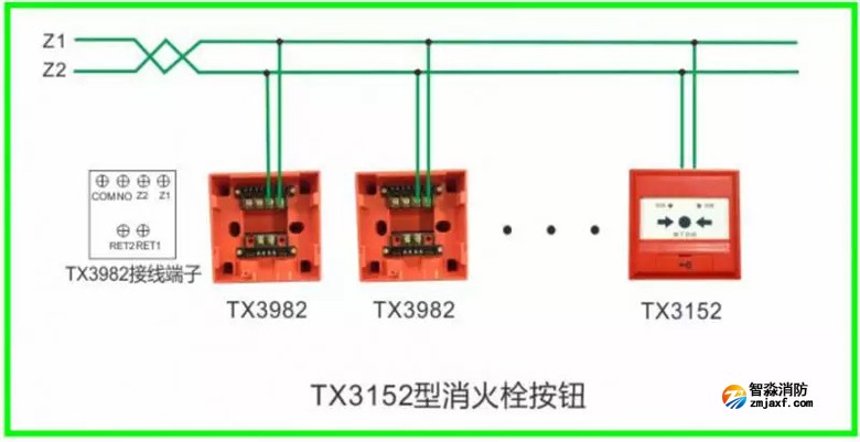 泰和安火灾报警产品接线示意图