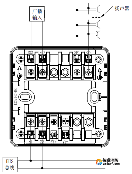 泰和安TX3214C输出模块接线图