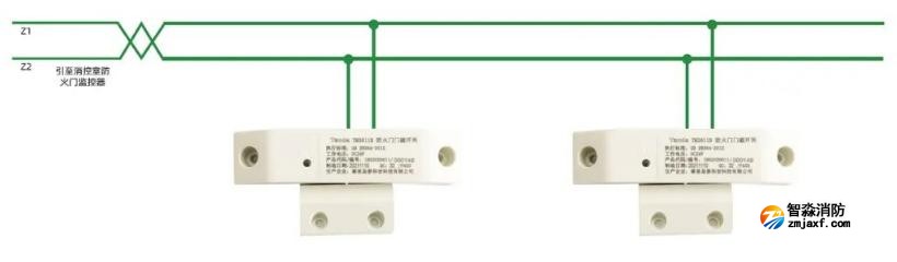 TM3611B防火门门磁开关接线图