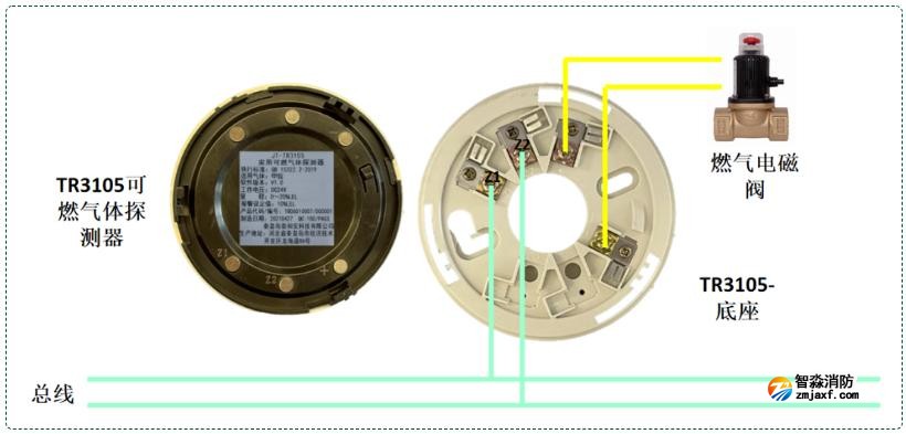 TR3105可燃气体探测器接线图