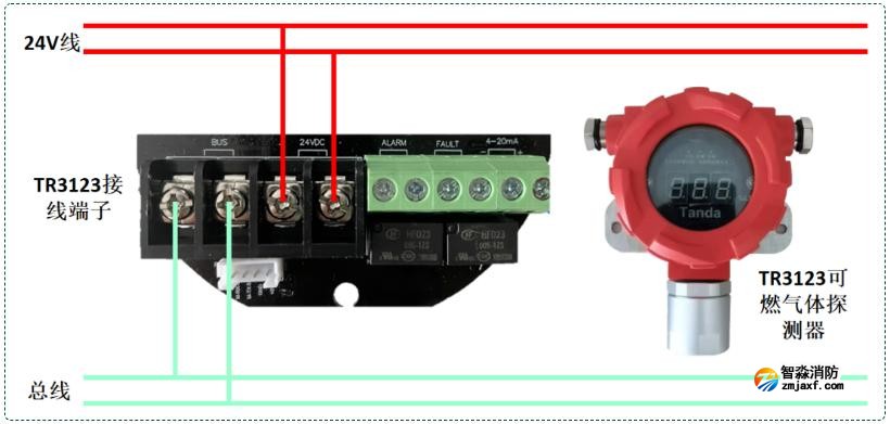 TR3123可燃气体探测器接线图