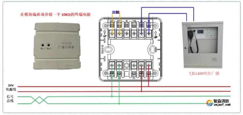 TX3229广播切换模块接线图