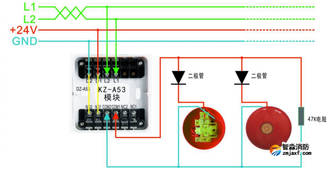 KZ-A53输出模块接线图