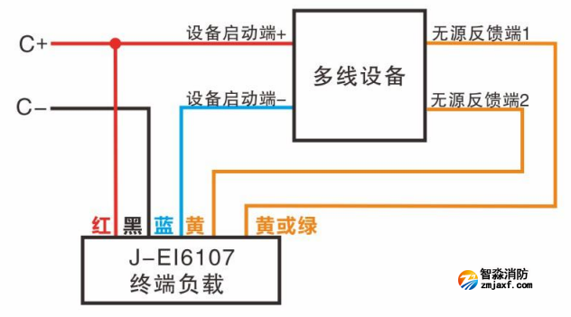 依爱J-EI6107多线终端负载接线图