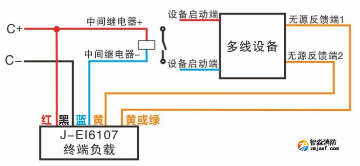 依爱J-EI6107多线终端负载接线图