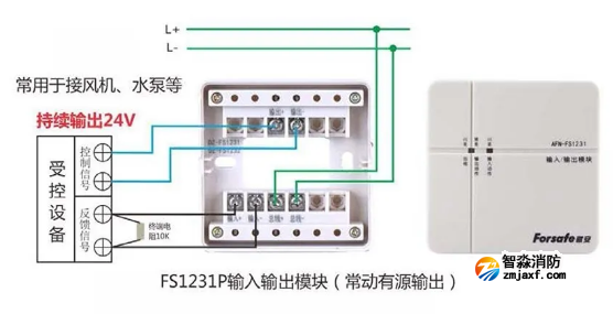 输入输出模块AFN-FS1231P接线示意图