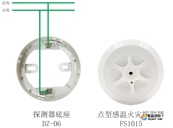 点型感温火灾探测器接线图