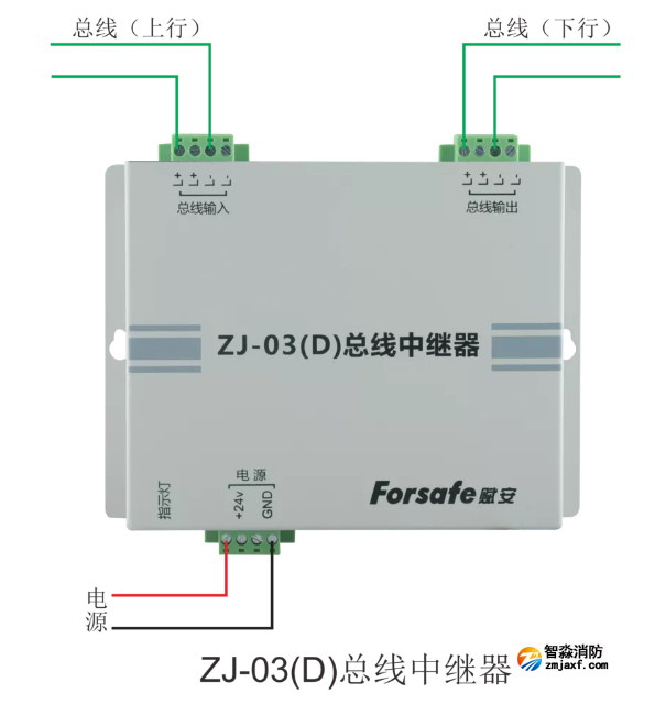 ZJ-03(D)总线中继器接线图