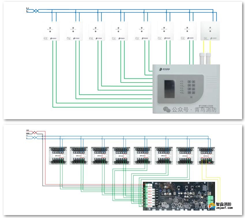 JBF-AR10P2/4吸气式感烟火灾探测器接线图